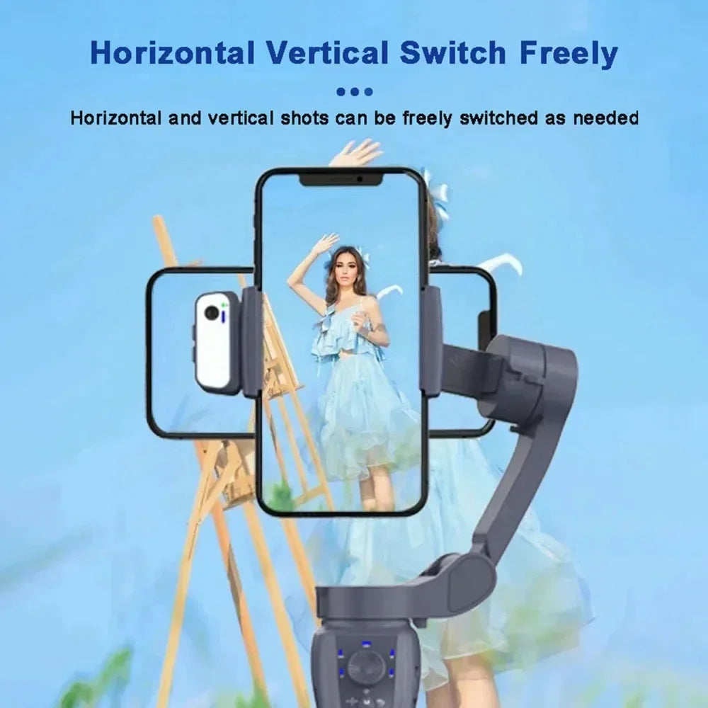 Stabilisateur Smartphone F12 3 Axes IA — Suivi Facial TikTok Live