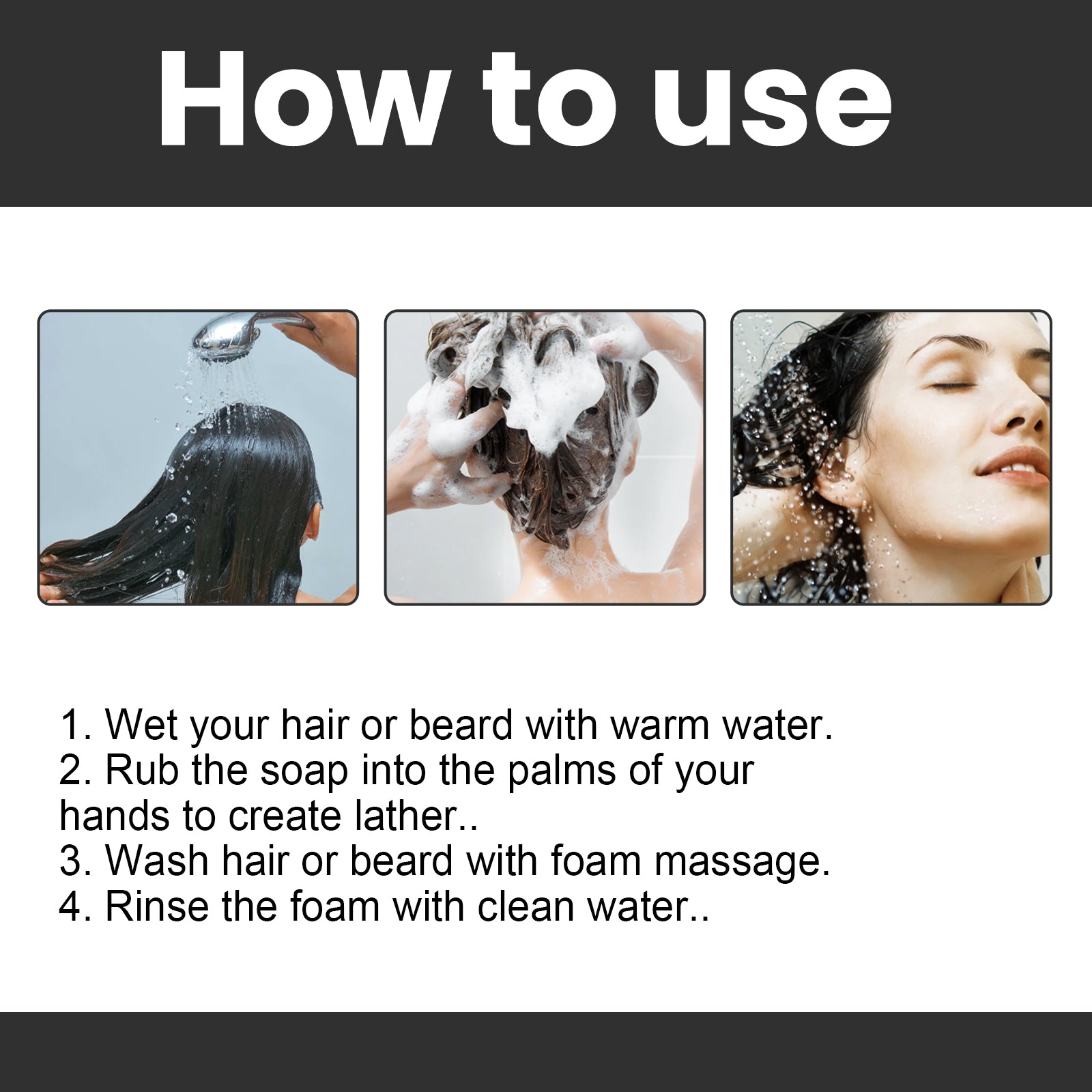 Savon Noir Capillaire — Répare, Masse & Hydrate, Cheveux Noirs & Propres