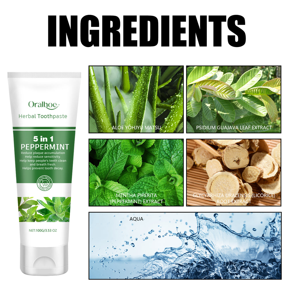 Dentifrice Aloe Vera Blanchissant — Anti-Taches, Haleine Fraîche & Dents Éclatantes