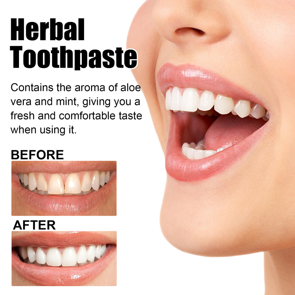 Dentifrice Aloe Vera Blanchissant — Anti-Taches, Haleine Fraîche & Dents Éclatantes