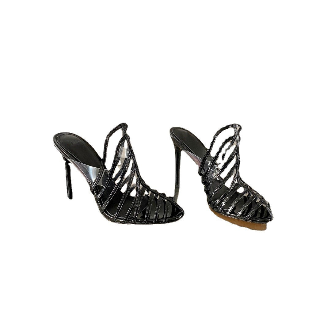 Escarpins Cuir Agneau Métal — Talons Hauts Luxe Polyvalents