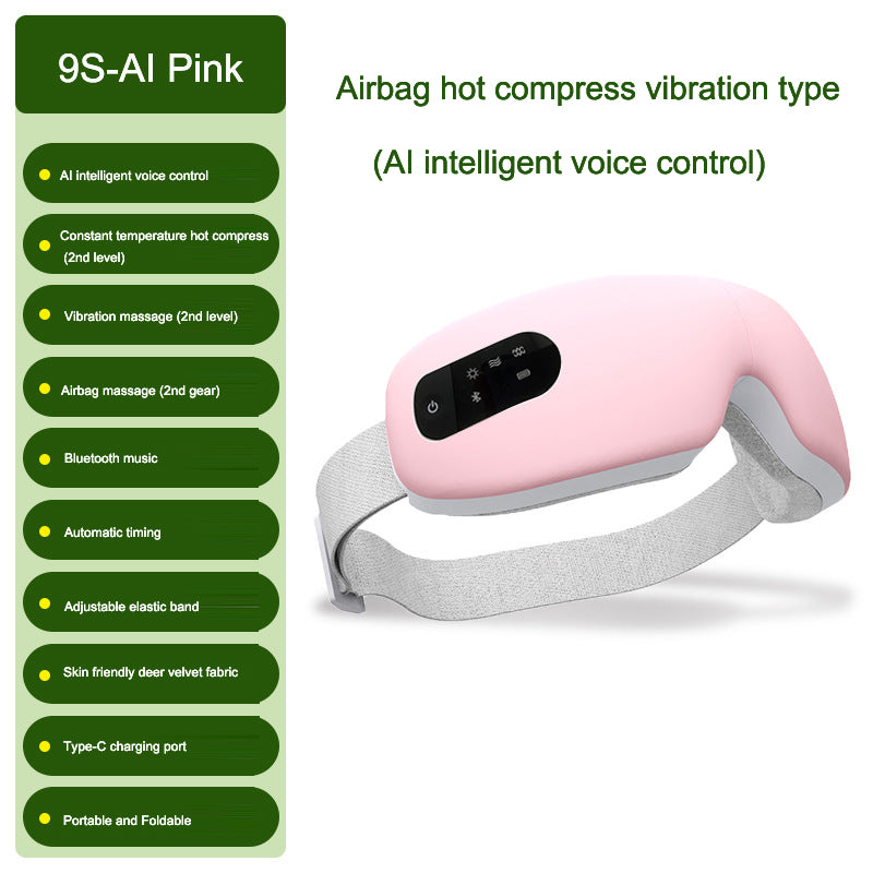 Masseur Oculaire IA — Airbag Vibration Chaleur Protège-Yeux