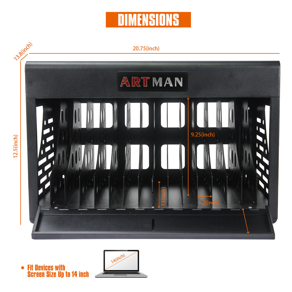 Armoire de Charge 16 Baies — Station Laptop & Chromebook