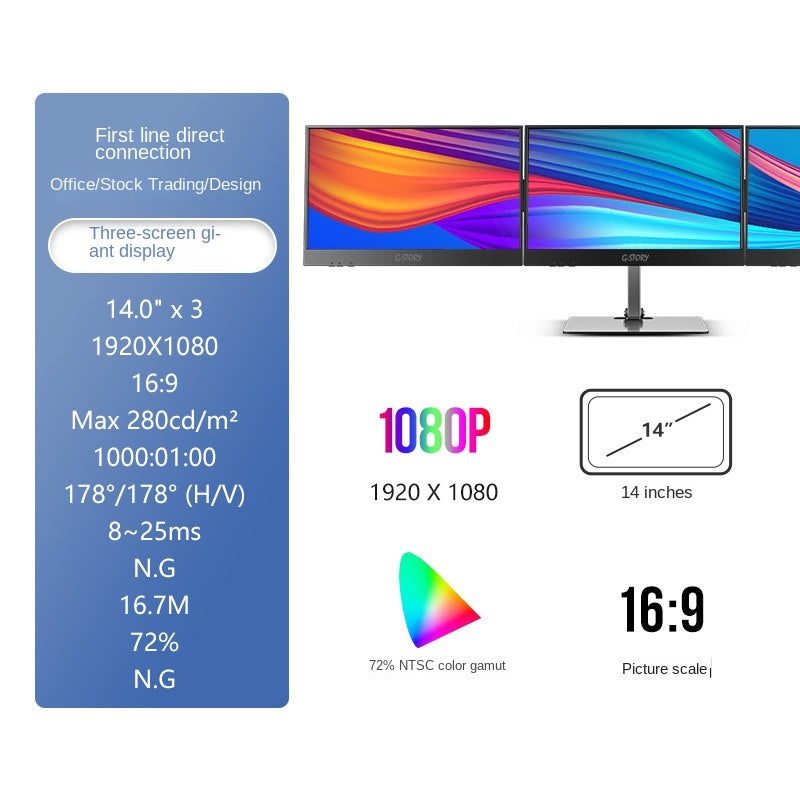 Moniteur Portable G-Story 23.4" HD — Extension Double Écran