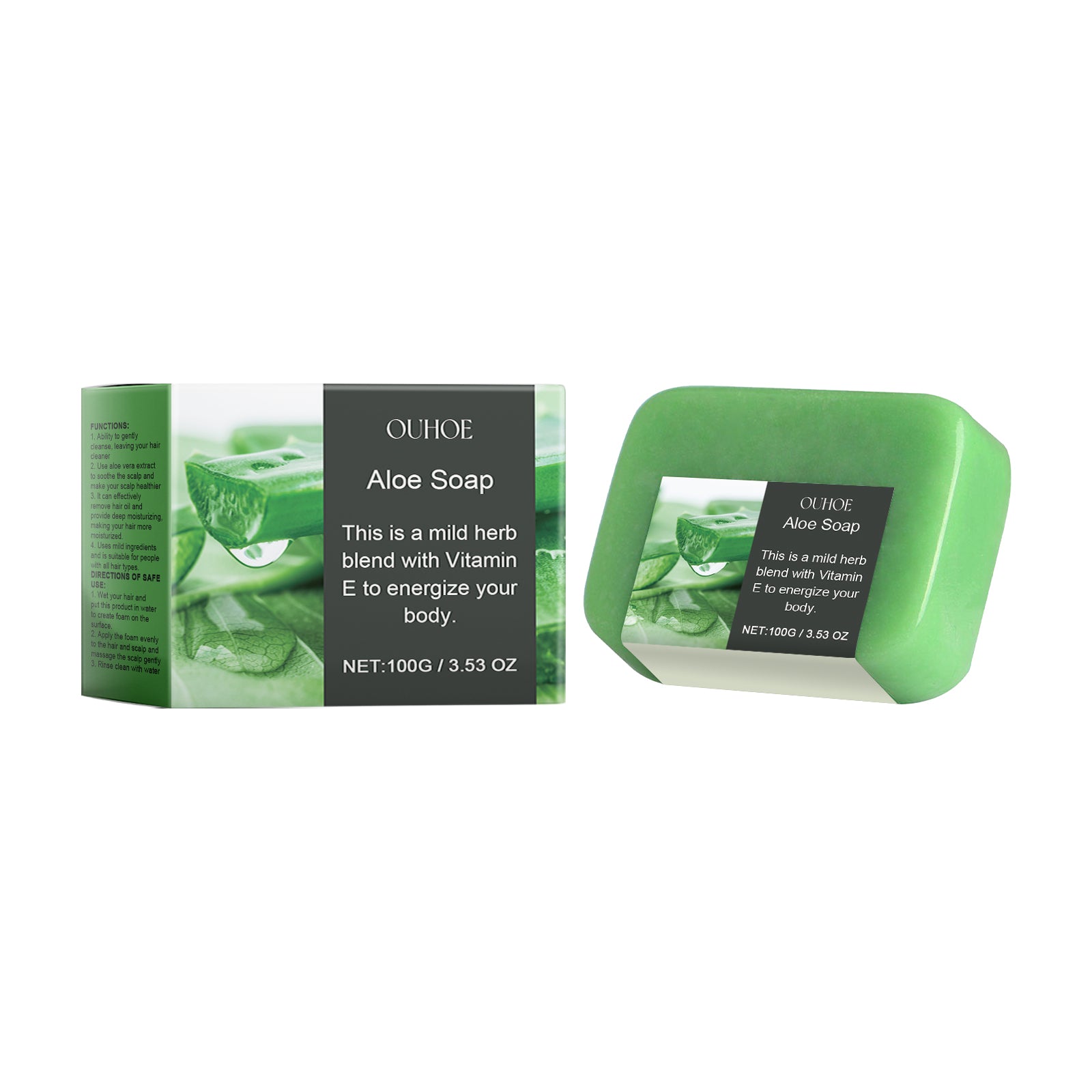Savon Capillaire Aloe Vera & Huile Essentielle — Cuir Chevelu Propre, Léger & Nourri