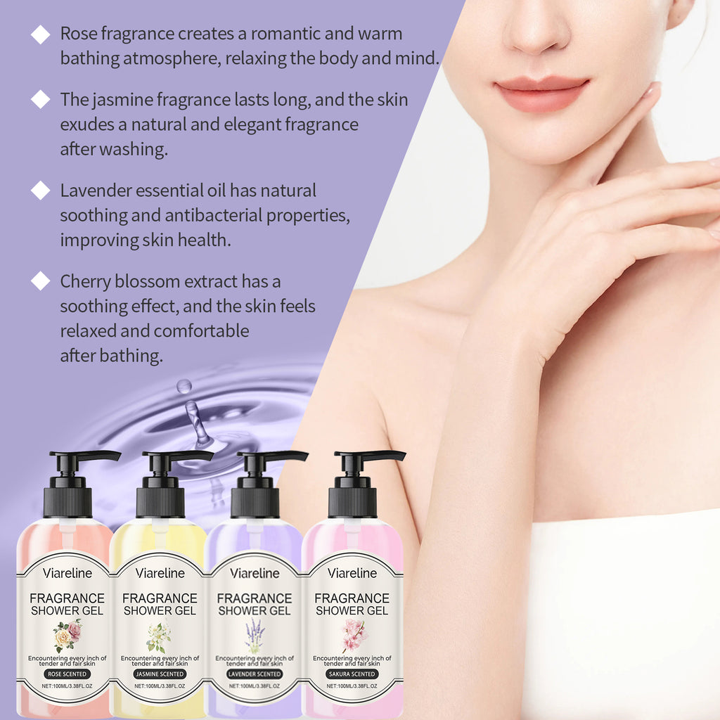 Gel Douche Jasmin Hydratant Femme — Peau Douce, Lumineuse & Parfumée