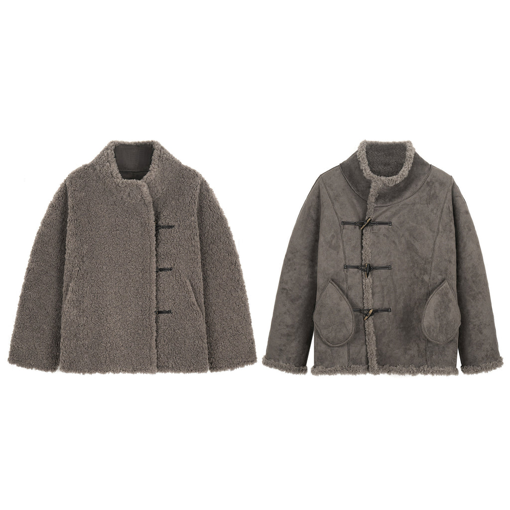 Veste Réversible Suède & Laine d'Agneau — Double Face Premium