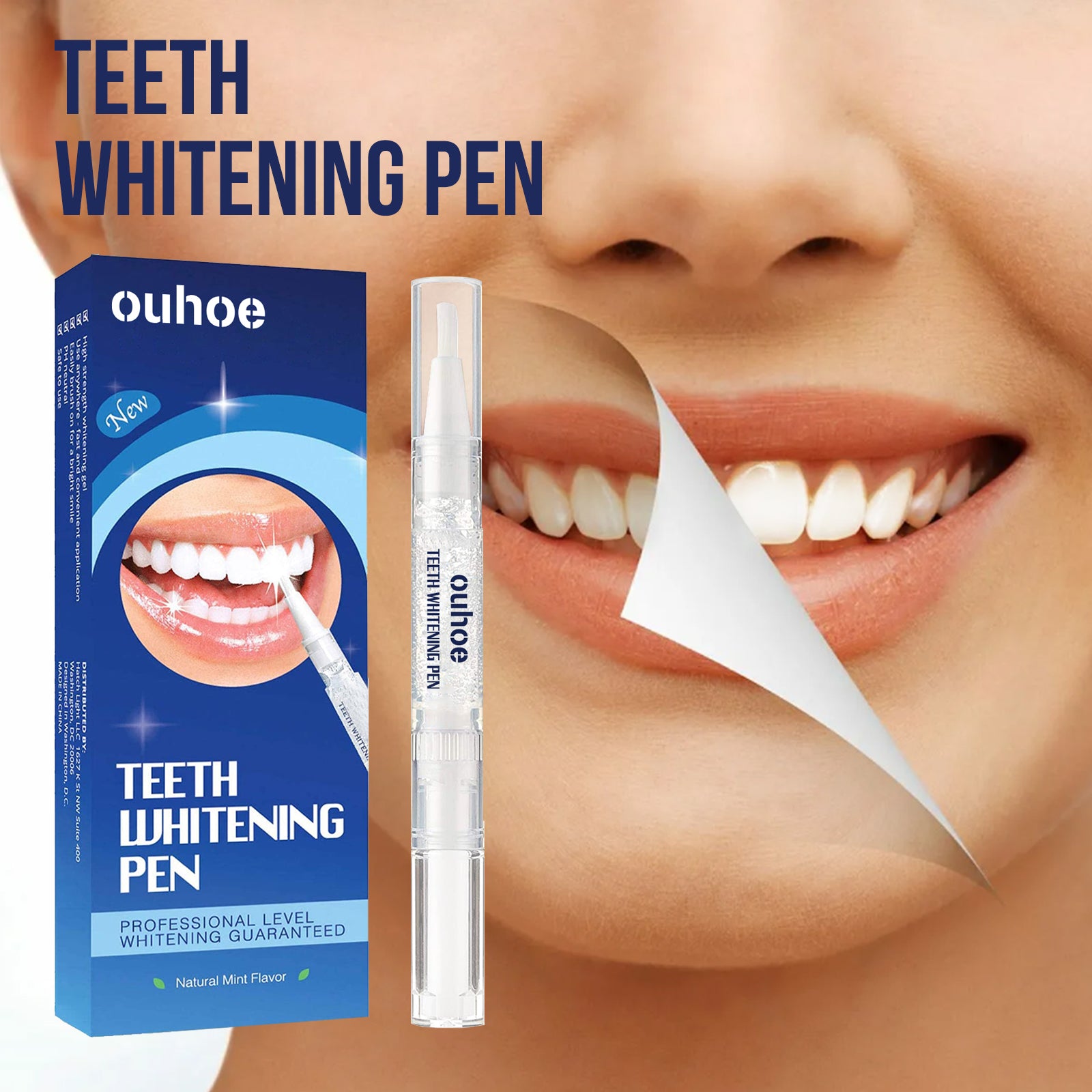 Stylo Blanchissant Dentaire — Nettoyage Ciblé, Dents Éclatantes & Haleine Fraîche