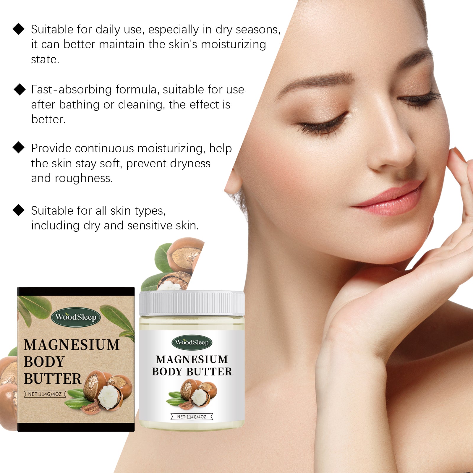Crème Corps Hydratante Parfumée — Non Grasse, Toutes Saisons & Peau Douce