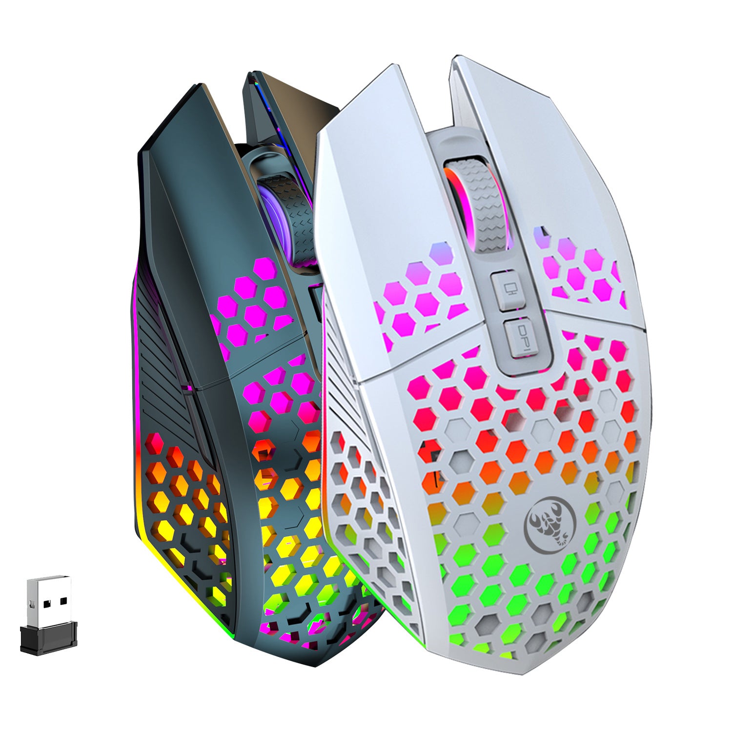 Souris Gaming Sans Fil Rechargeable — Design Ajouré Ultra-Léger