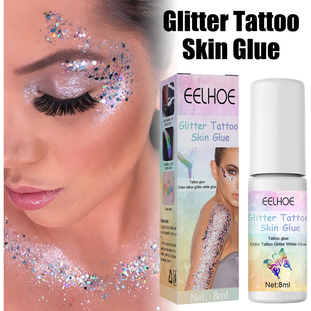 Glitter Tatouage Éphémère Visage & Corps — Paillettes Festival & Maquillage