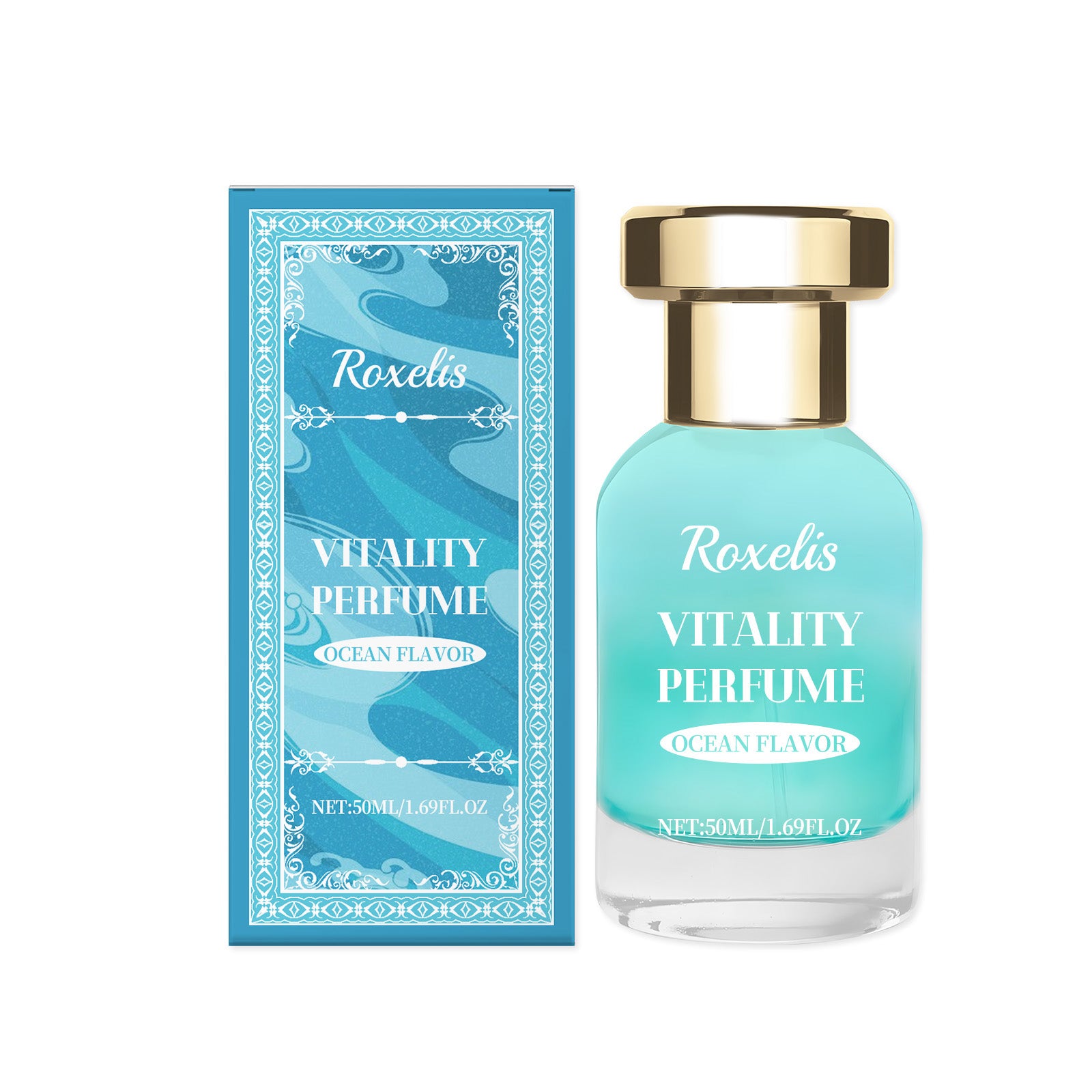 Parfum Niche Océan Roxelis — Fragrance Bleue Fraîche & Naturelle, Longue Tenue