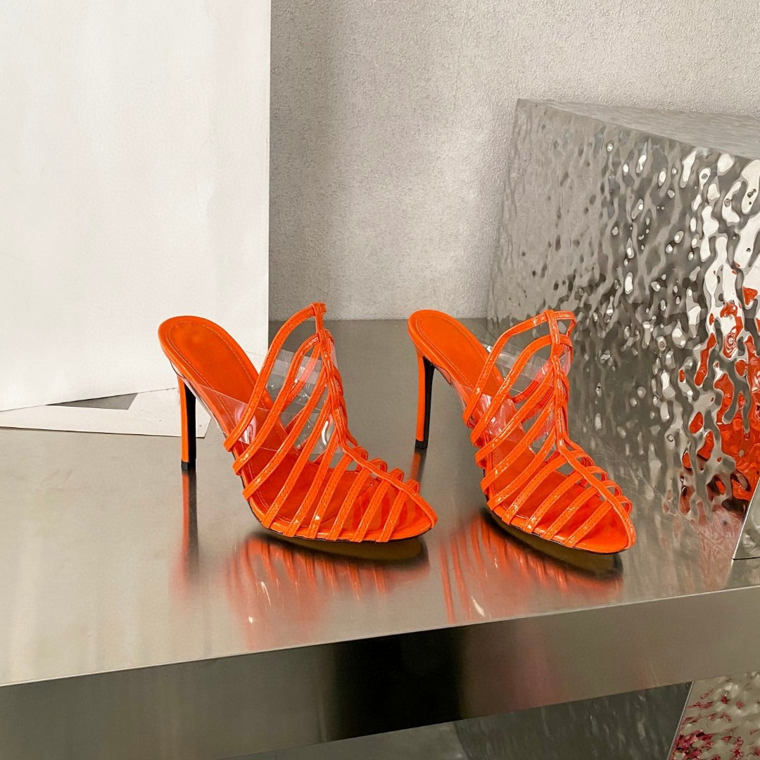 Escarpins Cuir Agneau Métal — Talons Hauts Luxe Polyvalents