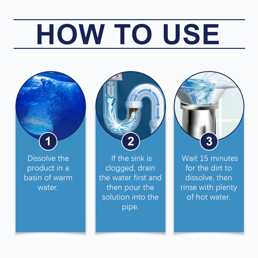 Jue-Fish Pipe Unclogging Effervescent Tablet, Kitchen And Bathroom Drain Oil Blockage Dissolving Deodorant Cleaning Effervescent Tablet