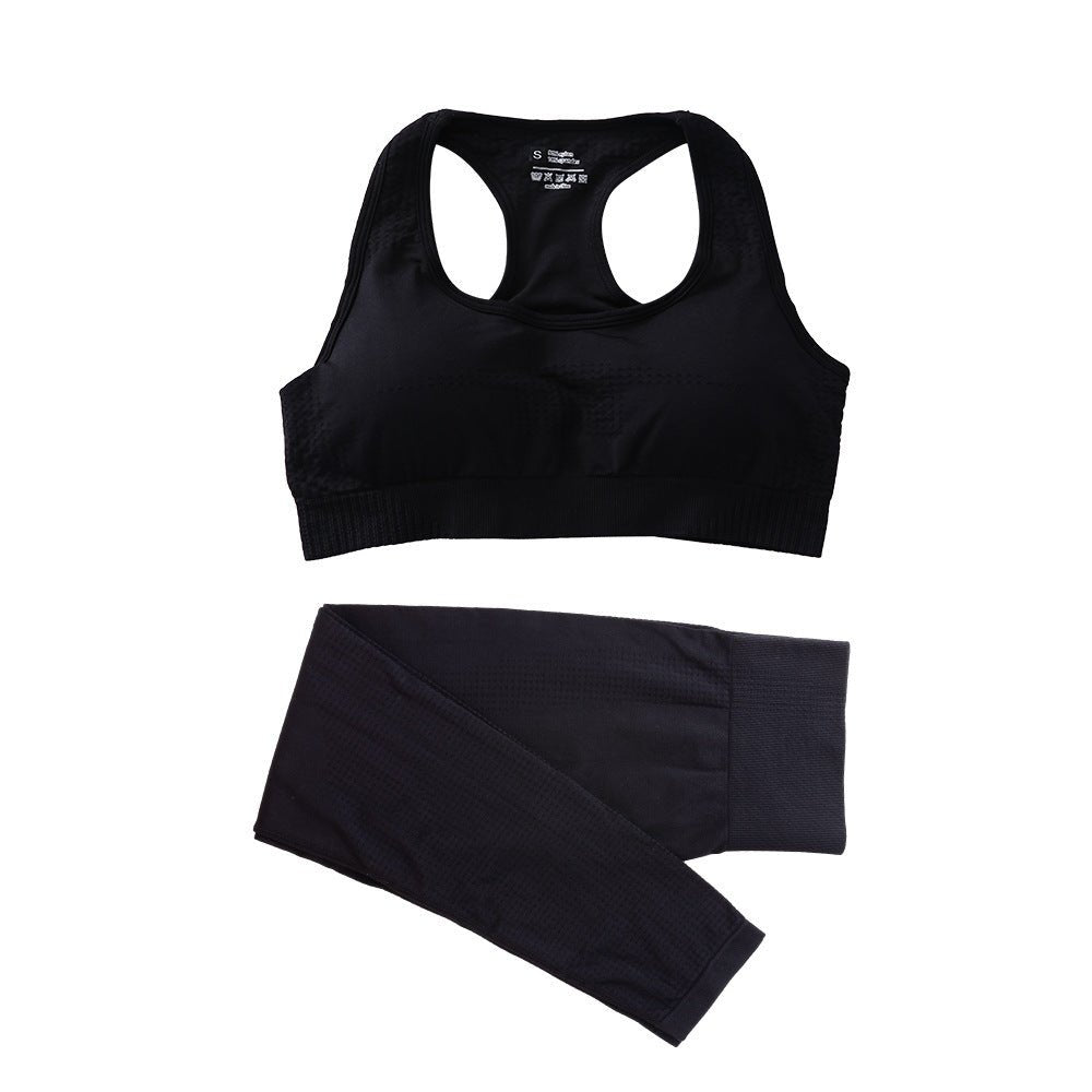 2PCS Seamless Yoga Set Women Tracksuit High Waist Leggings Workout Sportswear Gym Clothing Fitness Crop Top Sports Suits Gym Set - SUKSU - selling