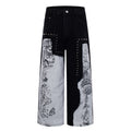 Jean Homme Graffiti Patchwork Perles — Style Street Fashion