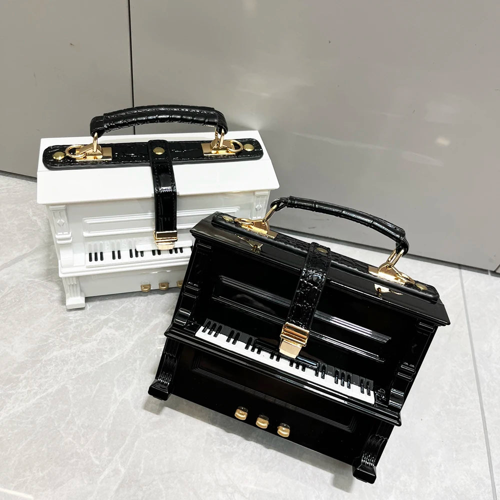 Sac à Main Luxe Forme Piano — Bandoulière Femme Banquet