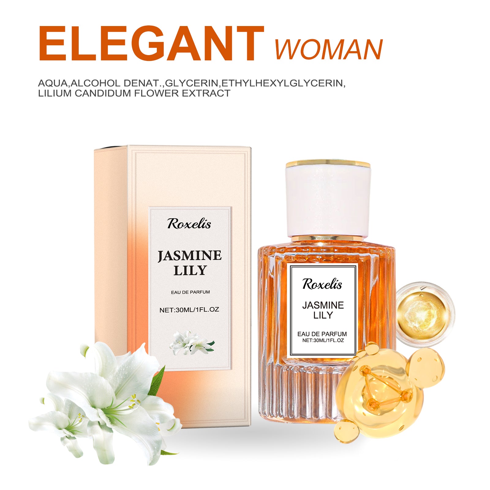 Parfum Phéromone Lily Femme — Fragrance Légère & Naturelle, Longue Tenue