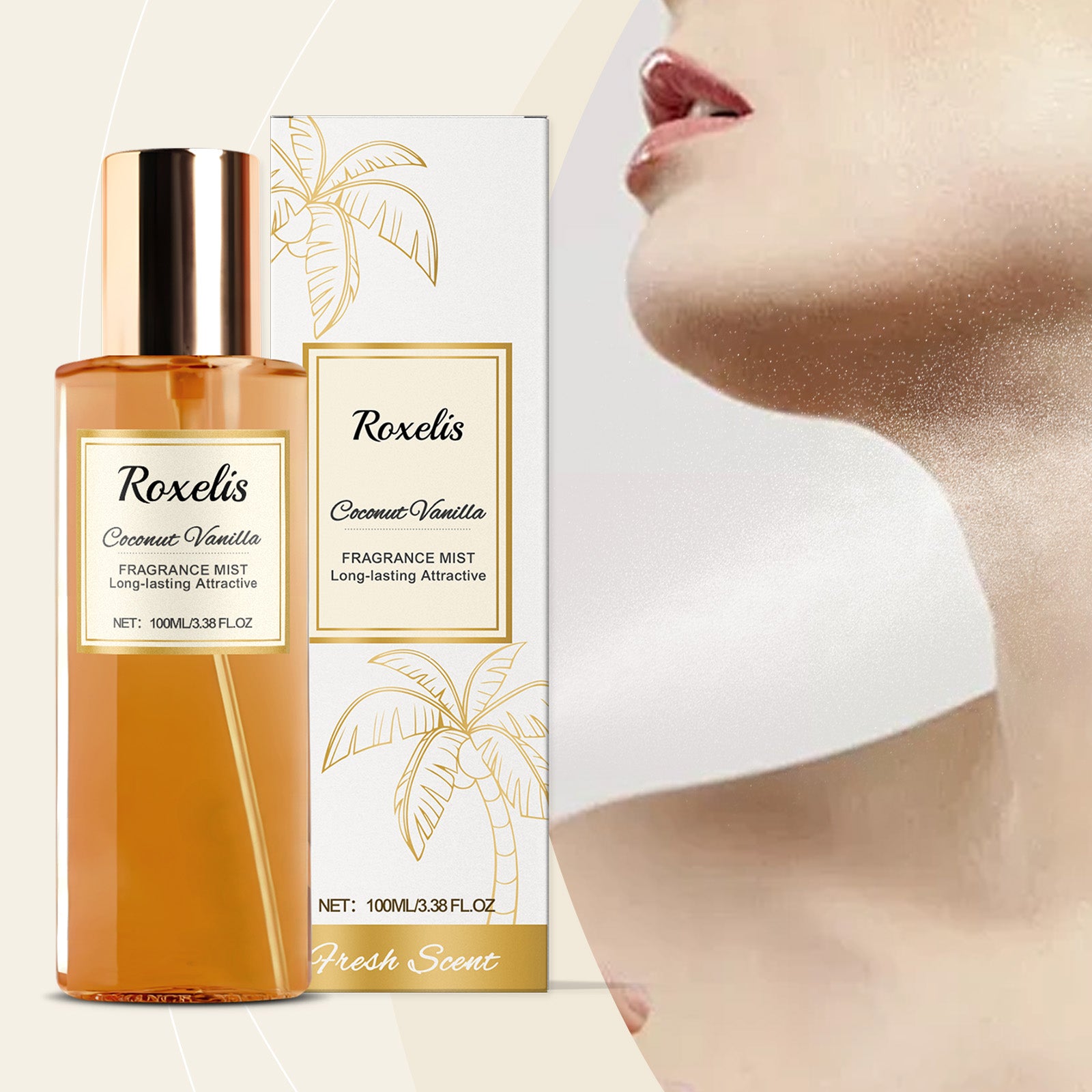 Eau de Toilette Roxelis Coco Vanille — Fragrance Romantique, Fraîche & Niche Femme