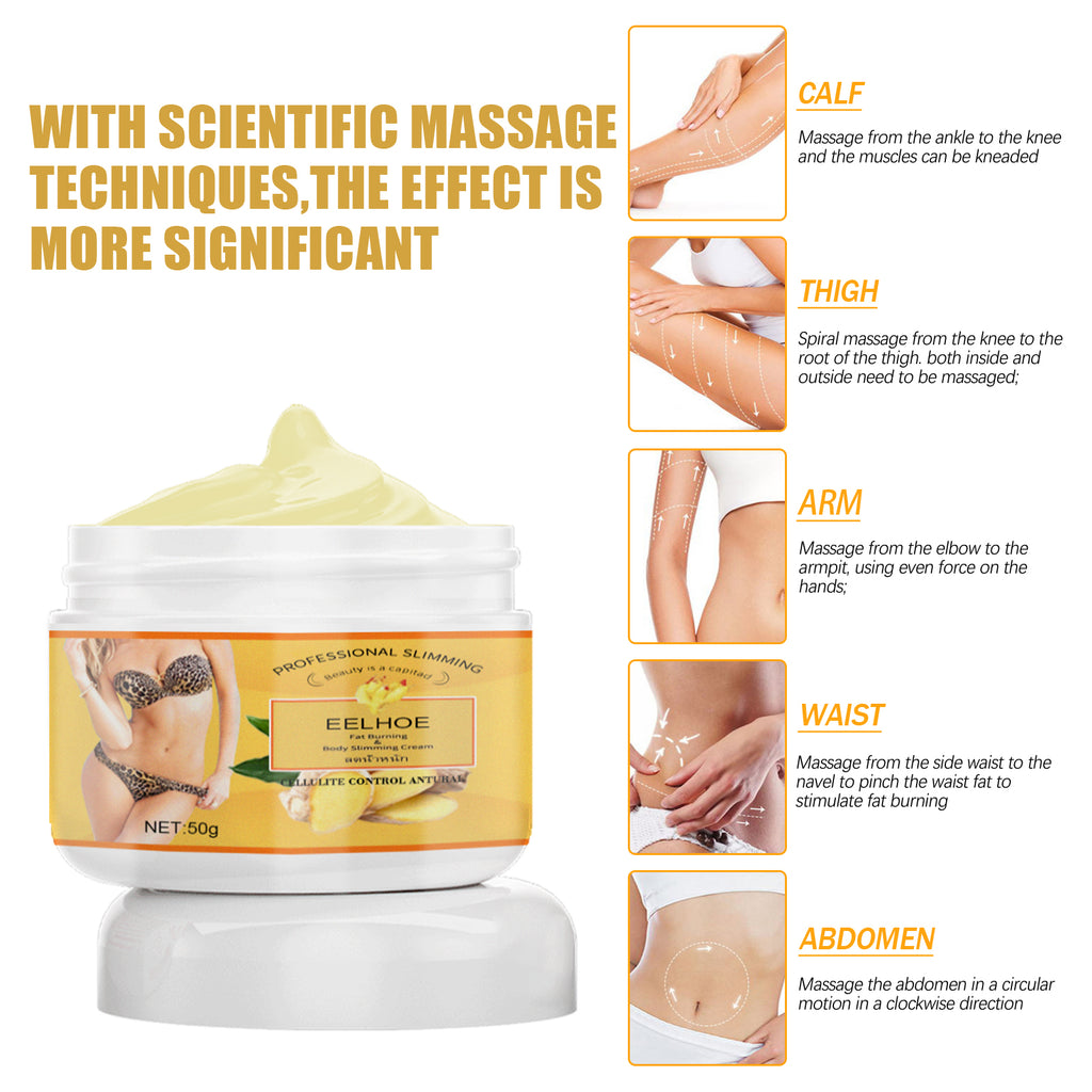 Crème Minceur Gingembre — Brûle-Graisses, Sculptante & Perte de Poids Corps
