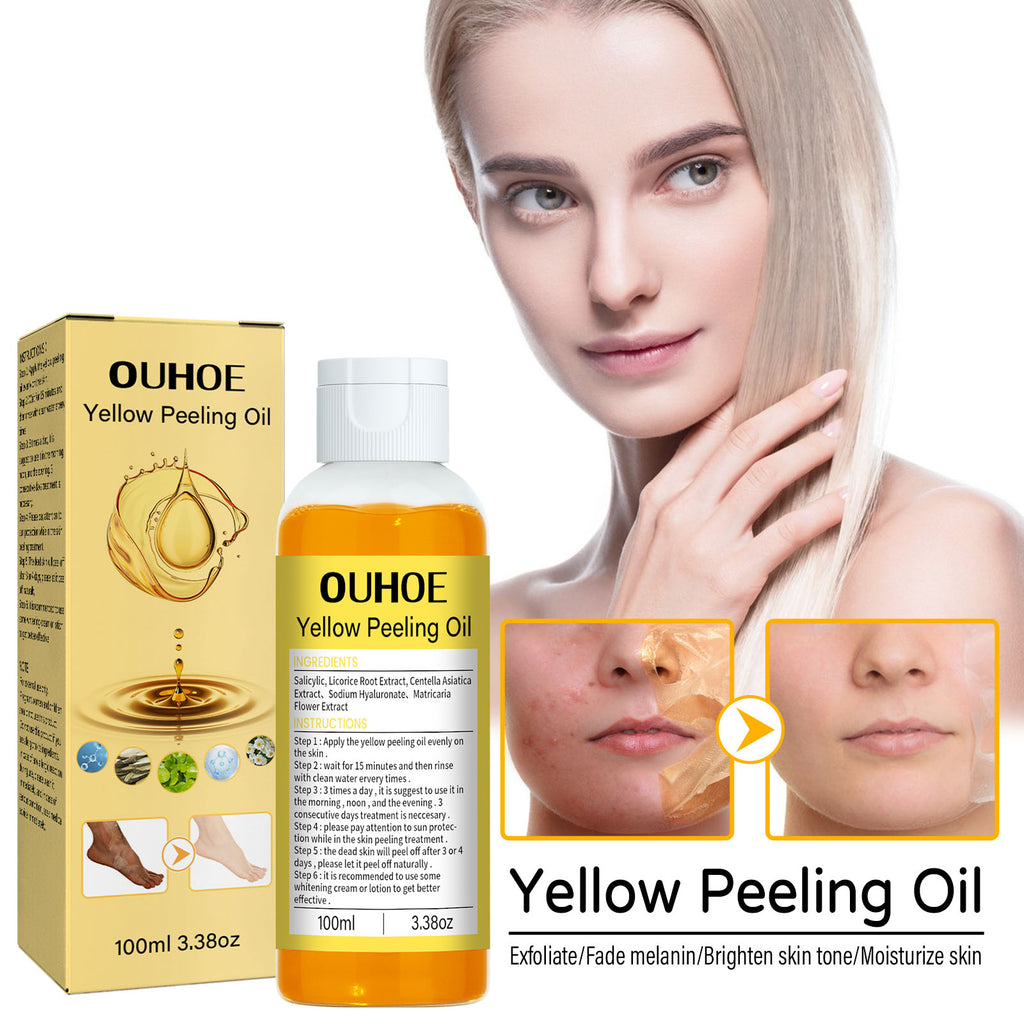 Huile Exfoliante Jaune Corps — Éclaircissante, Hydratante & Peau Lumineuse