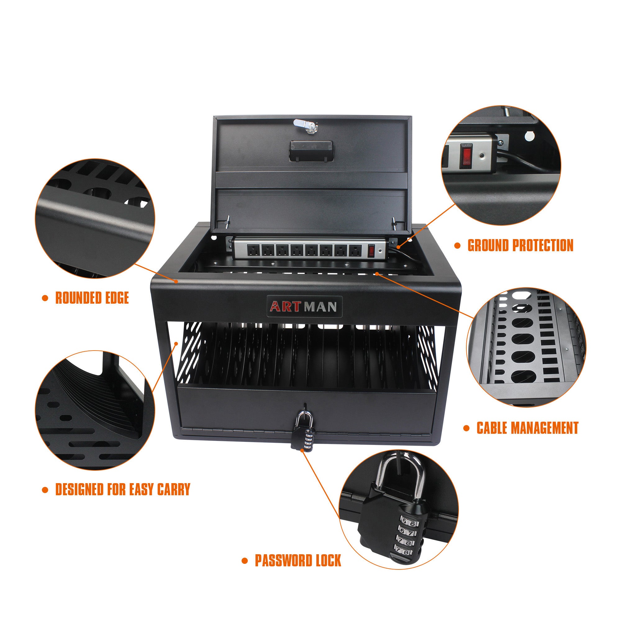 Armoire de Charge 16 Baies — Station Laptop & Chromebook