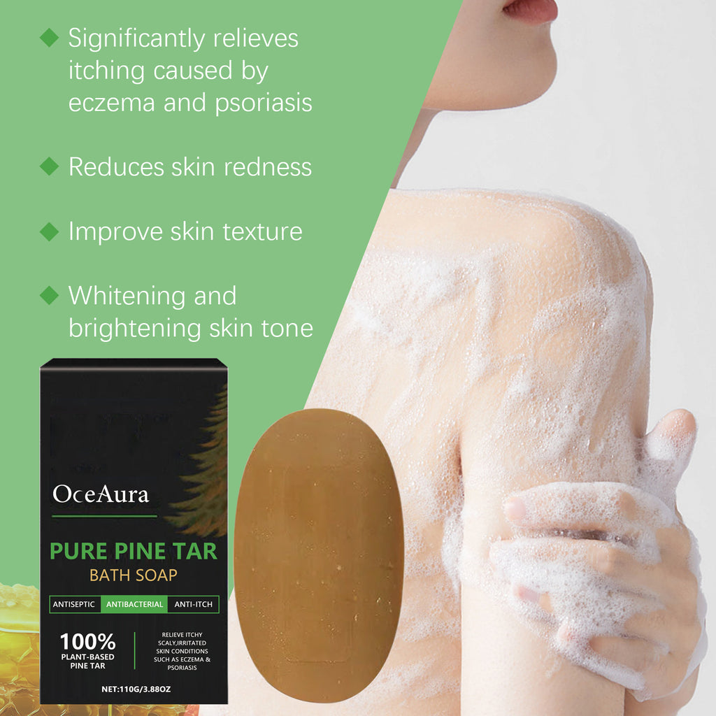Savon Goudron de Pin Pur — Purifiant, Pores Nets & Peau Douce