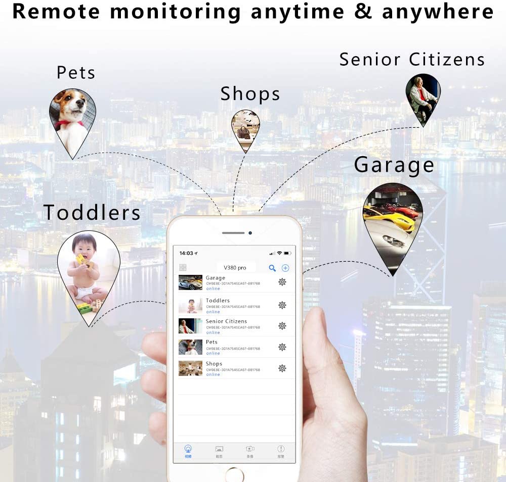 Caméra IP WiFi Mini EVKVO HD — Détection IA Surveillance 64G