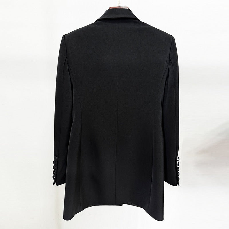 Veste Tailleur Brodée Diamants — Couture Artisanale Premium