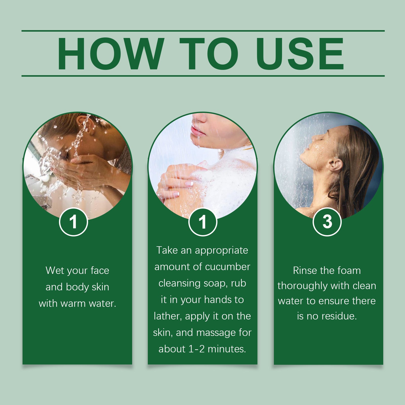 Savon Nettoyant Concombre — Purifiant, Contrôle Sébum & Multi-Usage Visage & Corps
