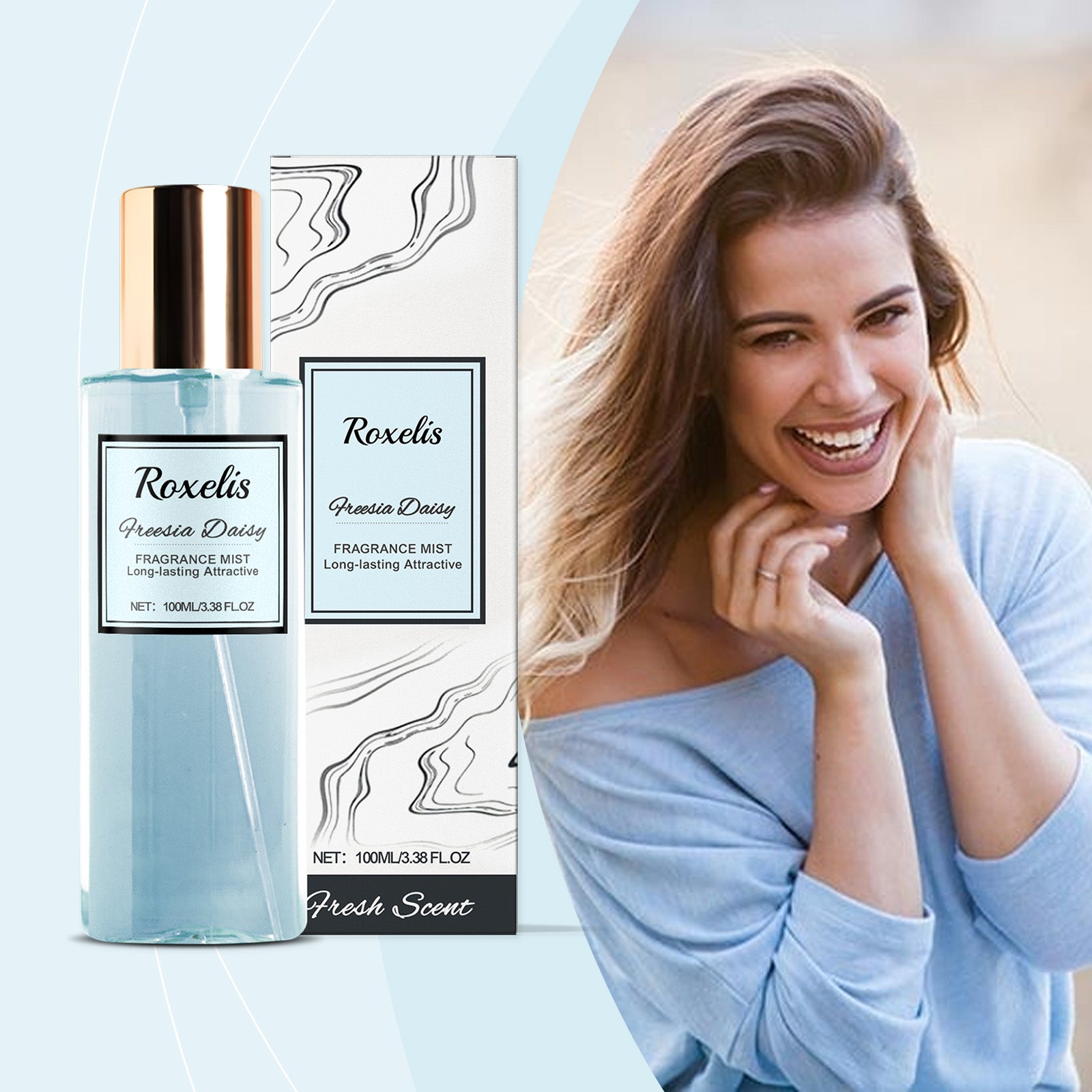 Brume Parfumée Roxelis Freesia & Marguerites — Romantique, Fraîche & Longue Tenue
