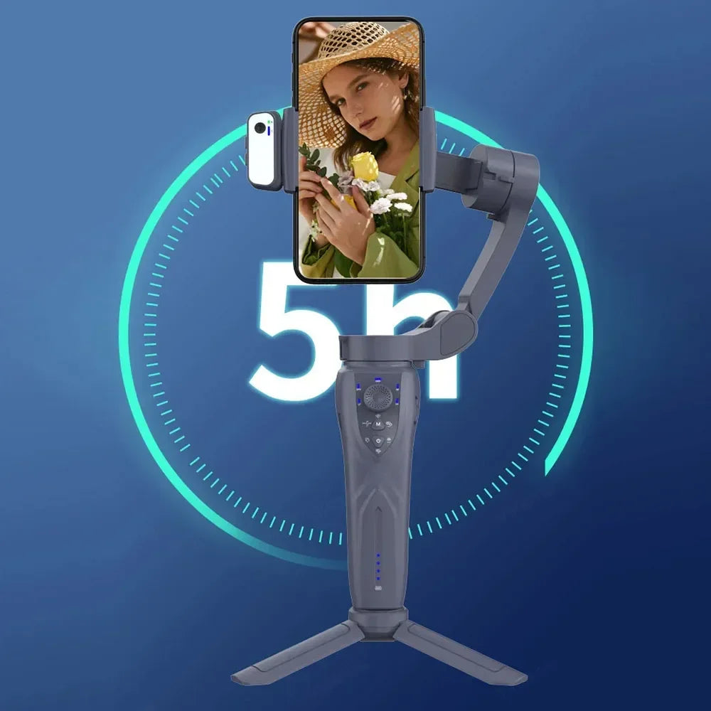 Stabilisateur Smartphone F12 3 Axes IA — Suivi Facial TikTok Live