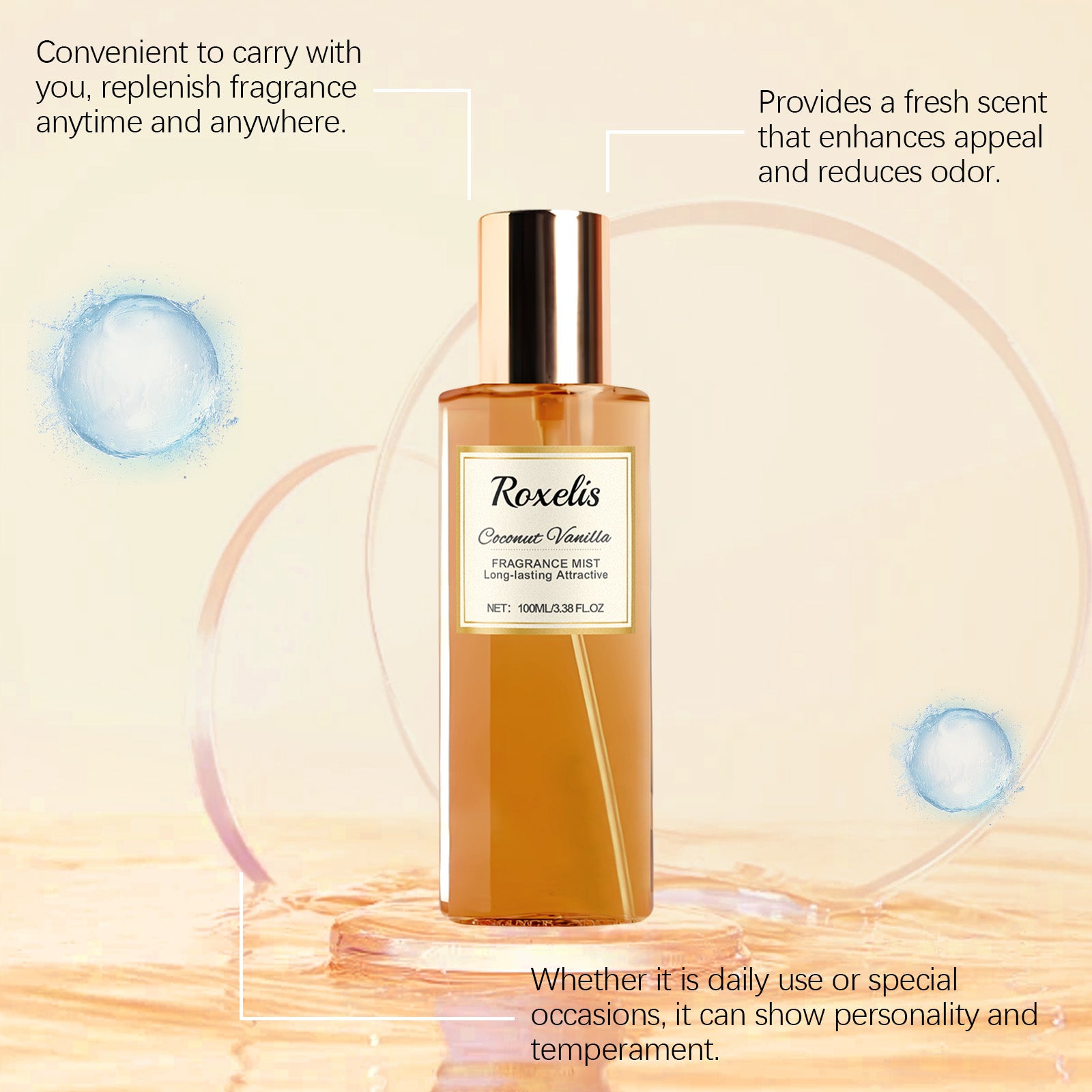 Eau de Toilette Roxelis Coco Vanille — Fragrance Romantique, Fraîche & Niche Femme