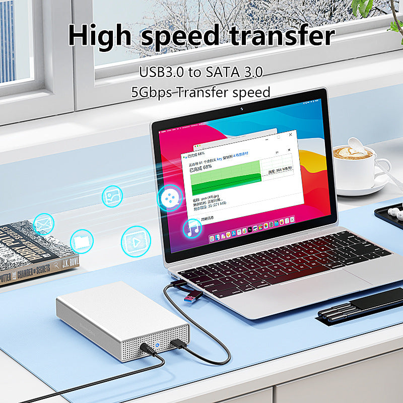 Boîtier SSD/HDD Portable Lanshuo 2.5" — Aluminium Full Metal