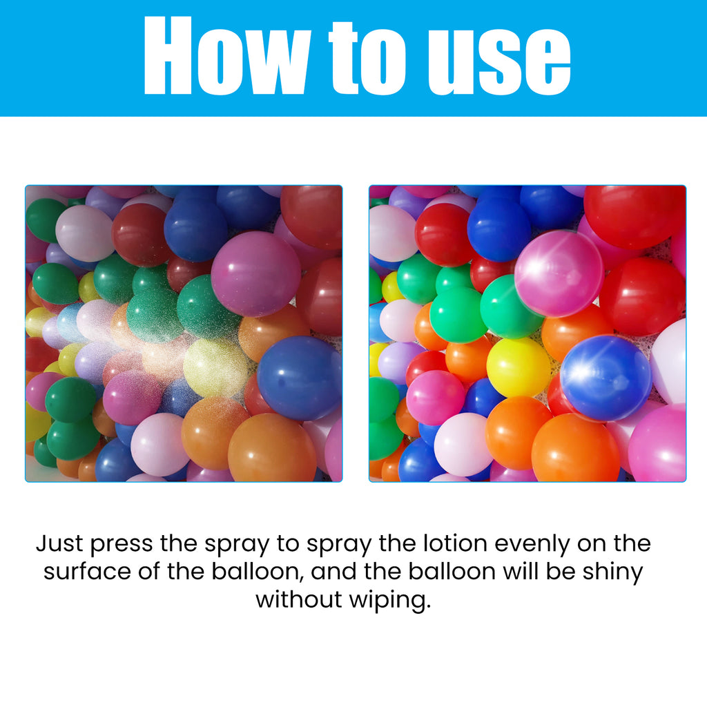 Jue-Fish Aerosol Balloon Spray, Balloon Surface Texture Gloss Lasting Non Oxidation Fading Spray