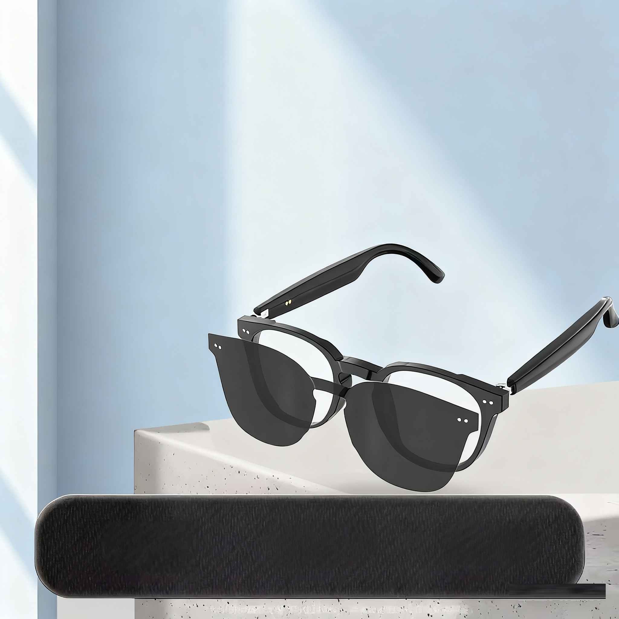 Lunettes Traducteur IA HY-C8 — 75 Langues Bluetooth Conférence