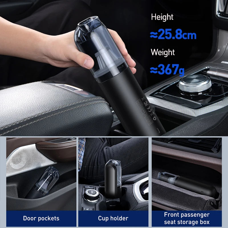 Aspirateur Voiture Baseus A1 Sans Fil 4000Pa — Portable Rechargeable