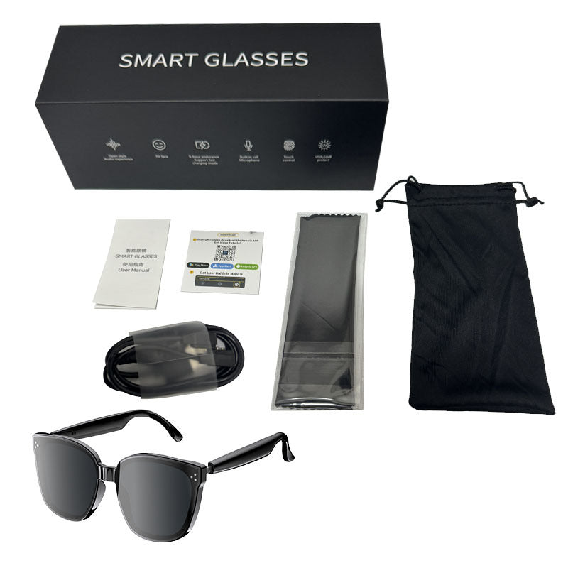 Lunettes Traducteur IA HY-C8 — 75 Langues Bluetooth Conférence