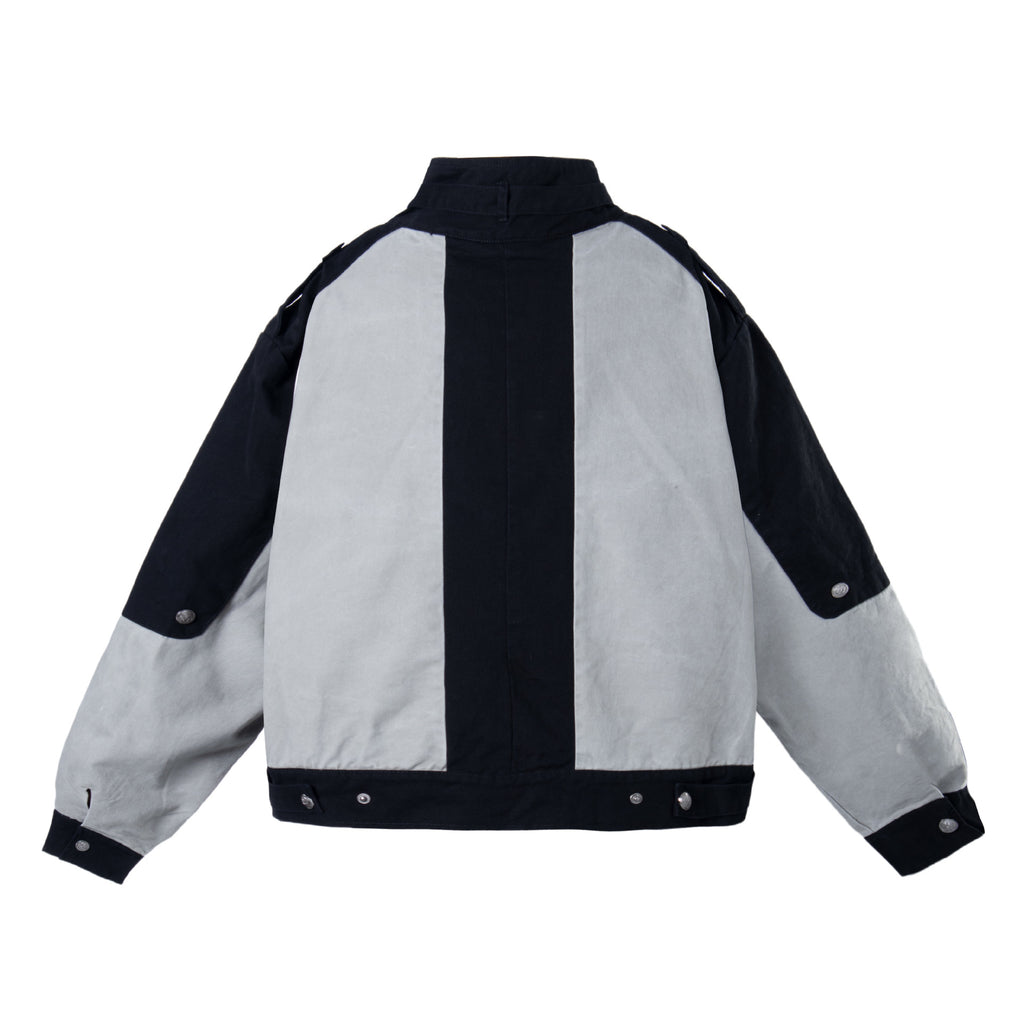 Veste Jean Patchwork Color Block — Style Workwear Femme