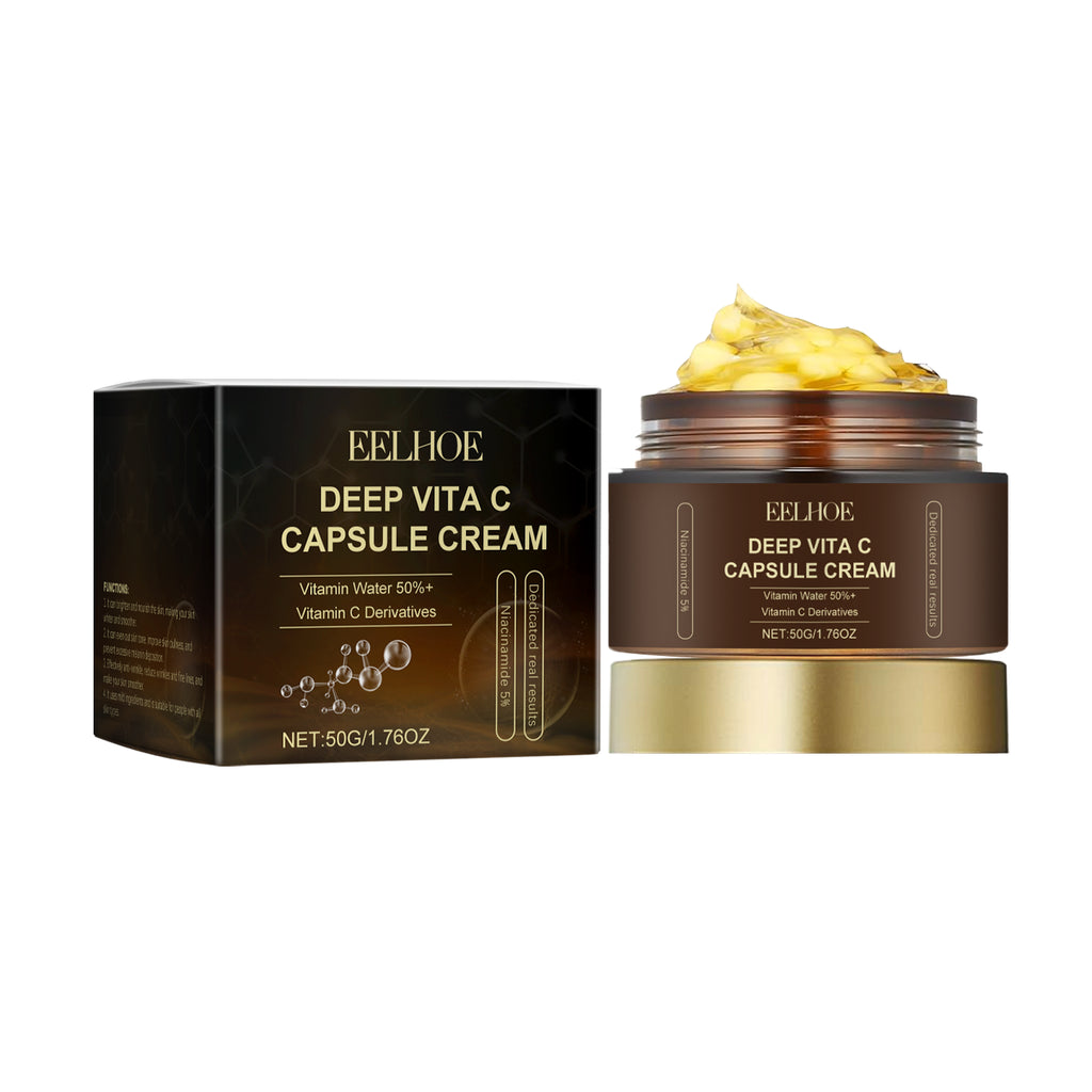 Crème Vitamine C Capsule Visage — Hydratante, Nourrissante & Éclat Lumineux