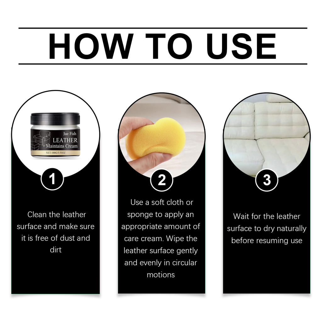 Crème Réparatrice Cuir Multi-Usage — Canapé, Voiture & Maroquinerie