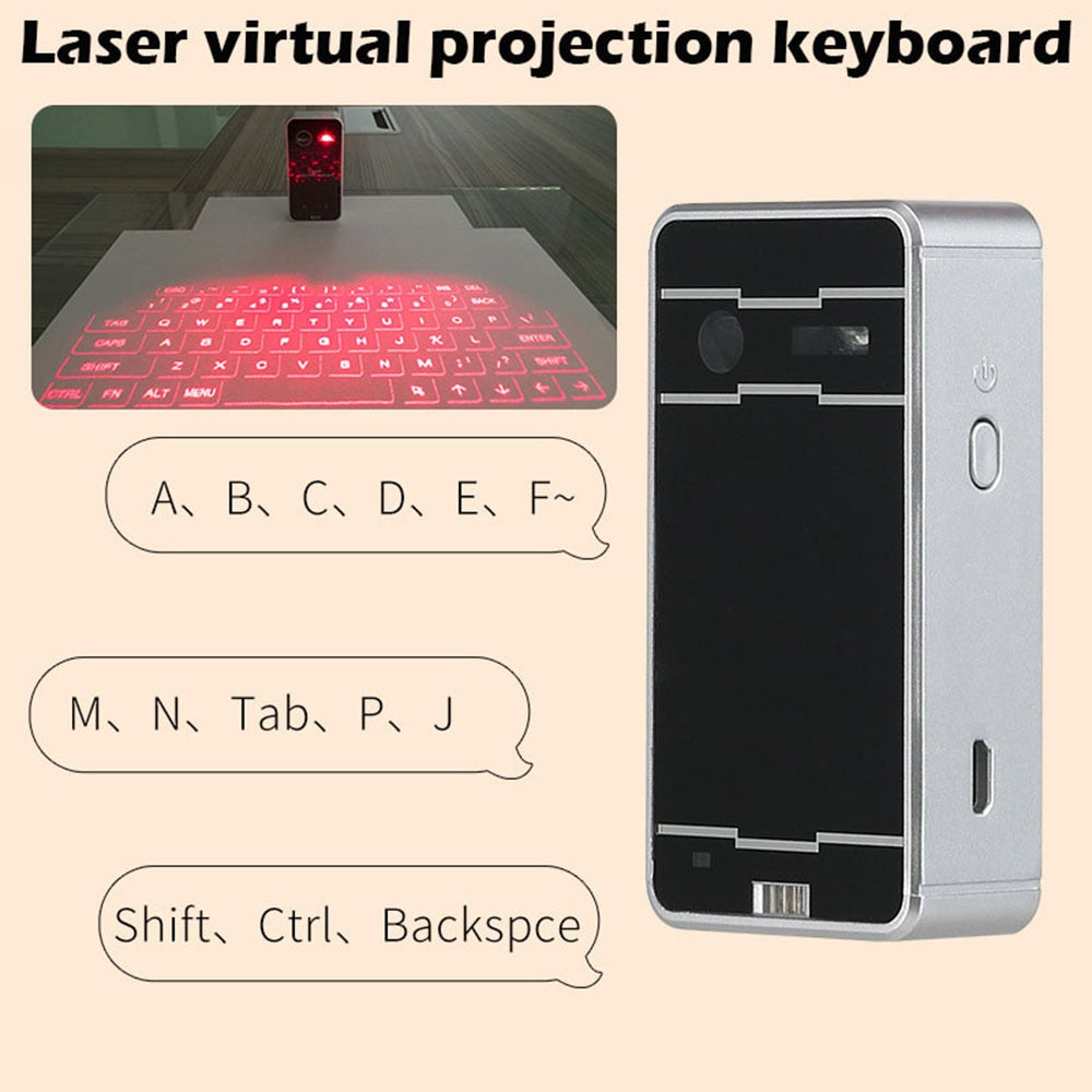 Clavier Laser Virtuel Travor — Projection Infrarouge Smartphone & PC