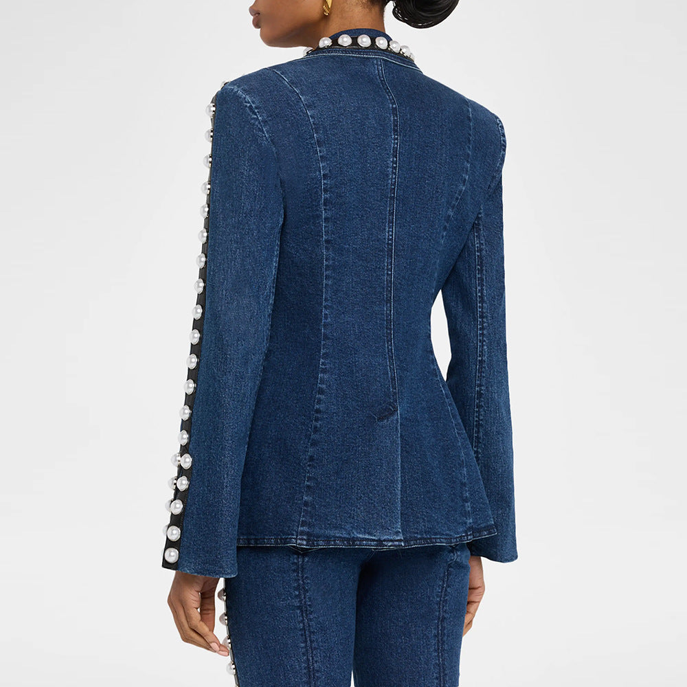 Ensemble Jean Brodé Lavé Veste & Pantalon — Style Casual Premium