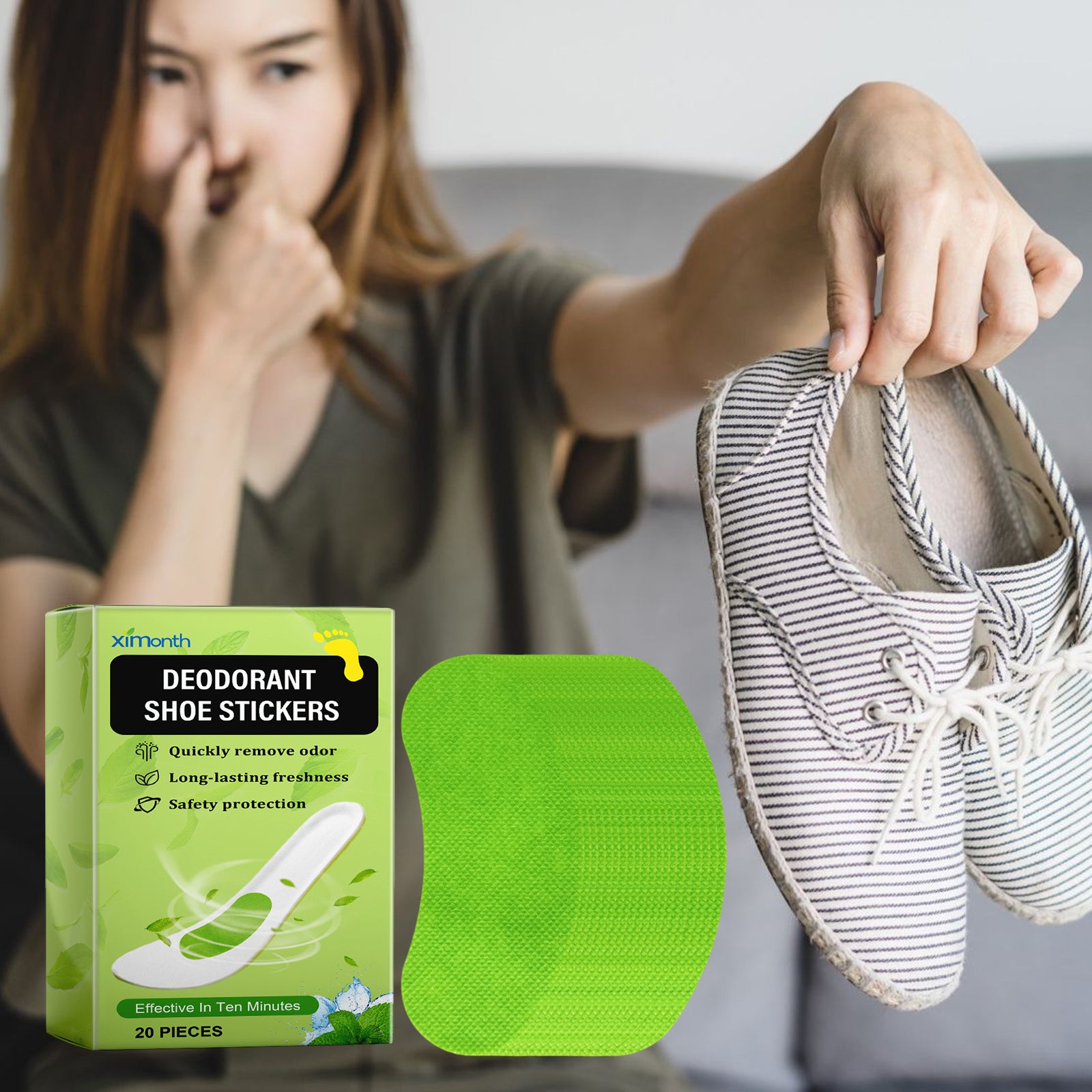 Deodorant Shoe Stickers, Deodorant Sports Breathable Deodorant Absorbent Comfortable Refreshing Invisible Deodorant Insoles