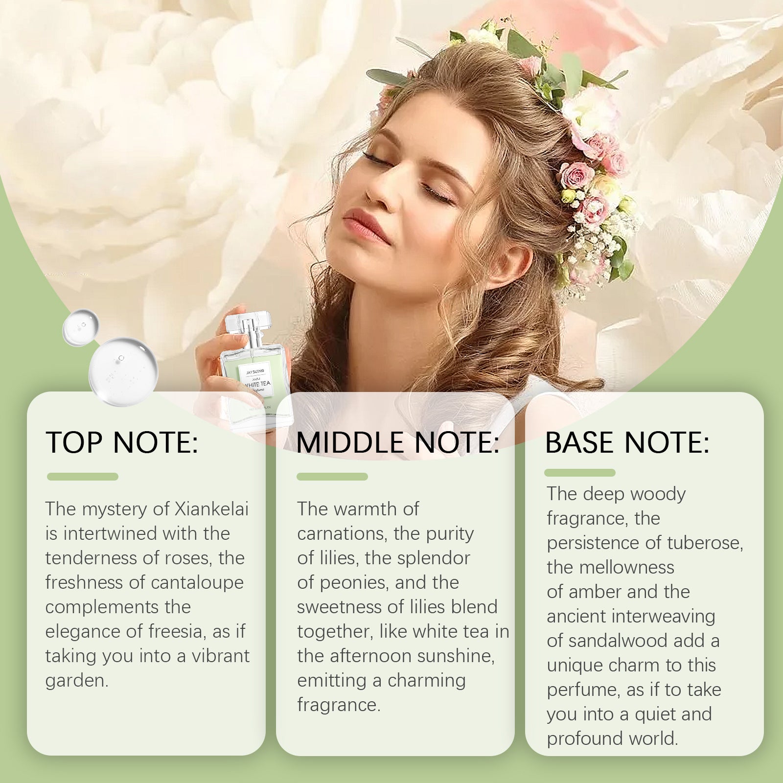 Parfum Thé Blanc Qinghuan — Fragrance Fraîche, Élégante & Tempérament Dating