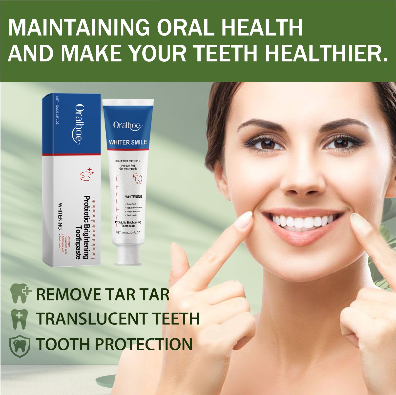 Dentifrice Enzyme Blanchissant — Anti-Taches Jaunes, Réparation Émail & Haleine Fraîche