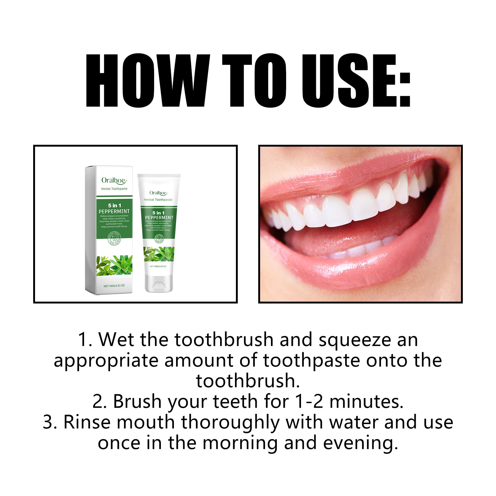 Dentifrice Aloe Vera Blanchissant — Anti-Taches, Haleine Fraîche & Dents Éclatantes