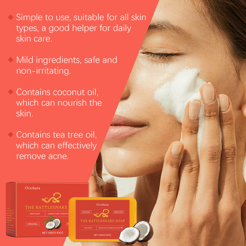 Savon Anti-Acné OceAura Huile Essentielle — Purifiant, Contrôle Sébum & Peau Nette
