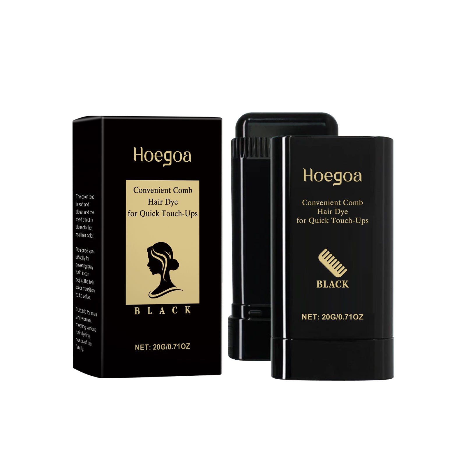 Hoegoa Hair Stick Hair Color Temporary Hair Stick Natural Mild Non-Irritating Color Development Hair Agent