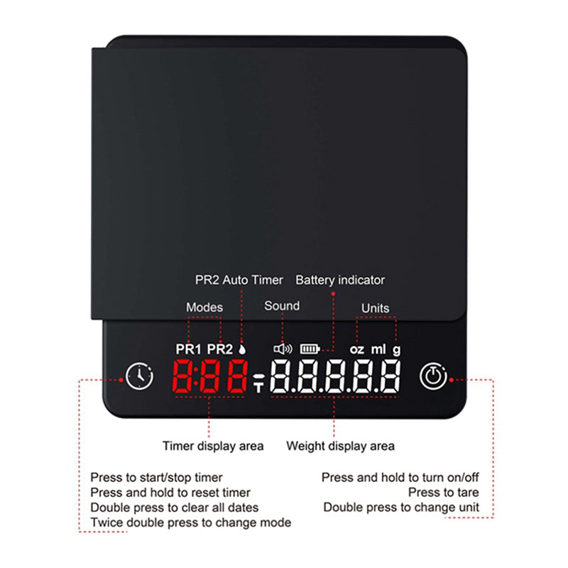 Mini Coffee Scale Electronic Scale Chrono Italian Pour Coffee Scale